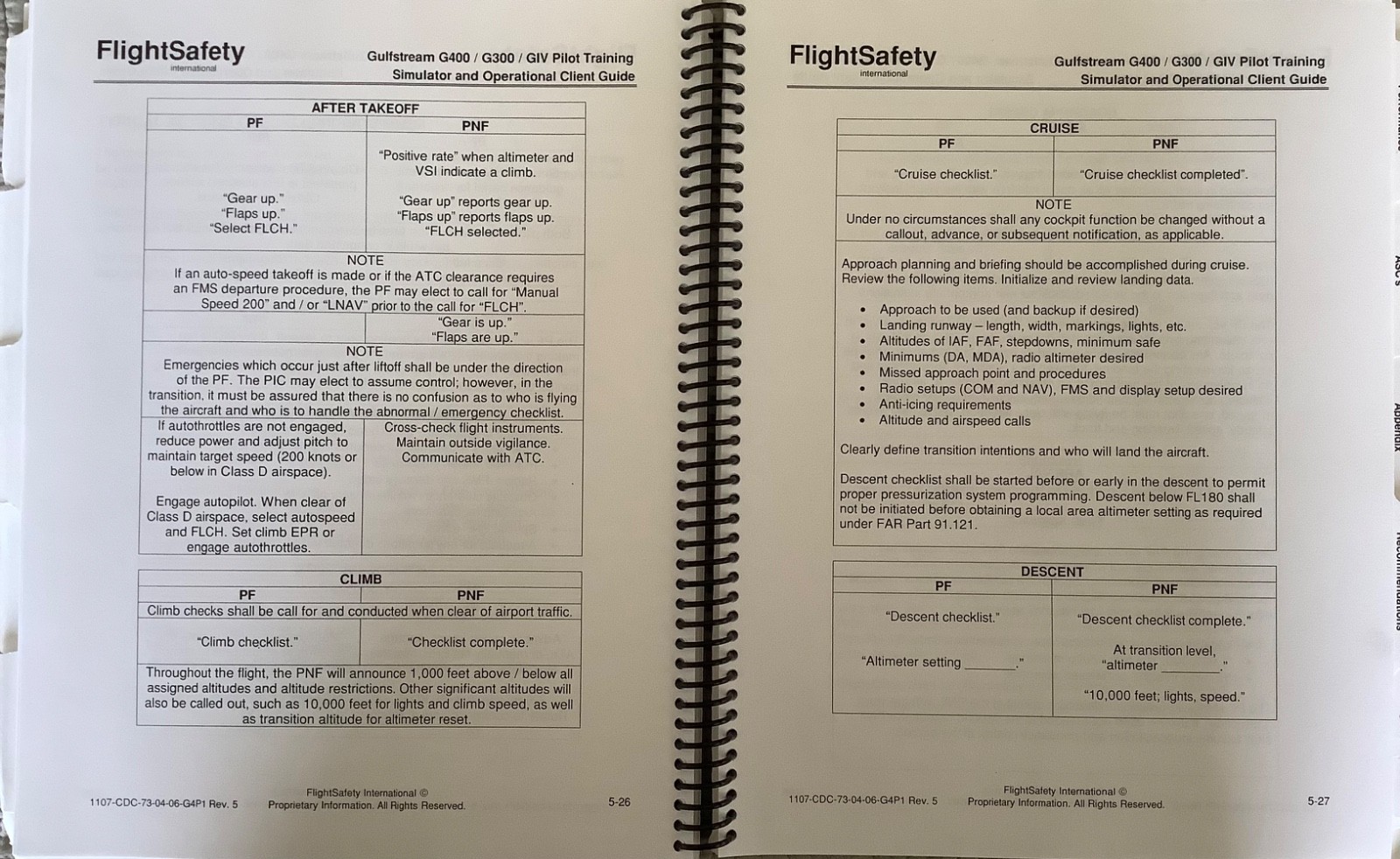 Gulfstream GIV Pilot Client Guide + Training Guide + Cockpit Poster FlightSafety