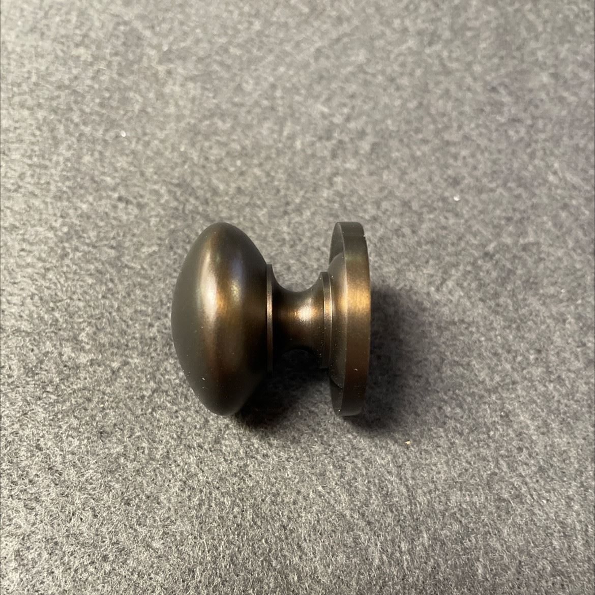 1-1/4" Knob With Attached Backplate Rubbed Bronze