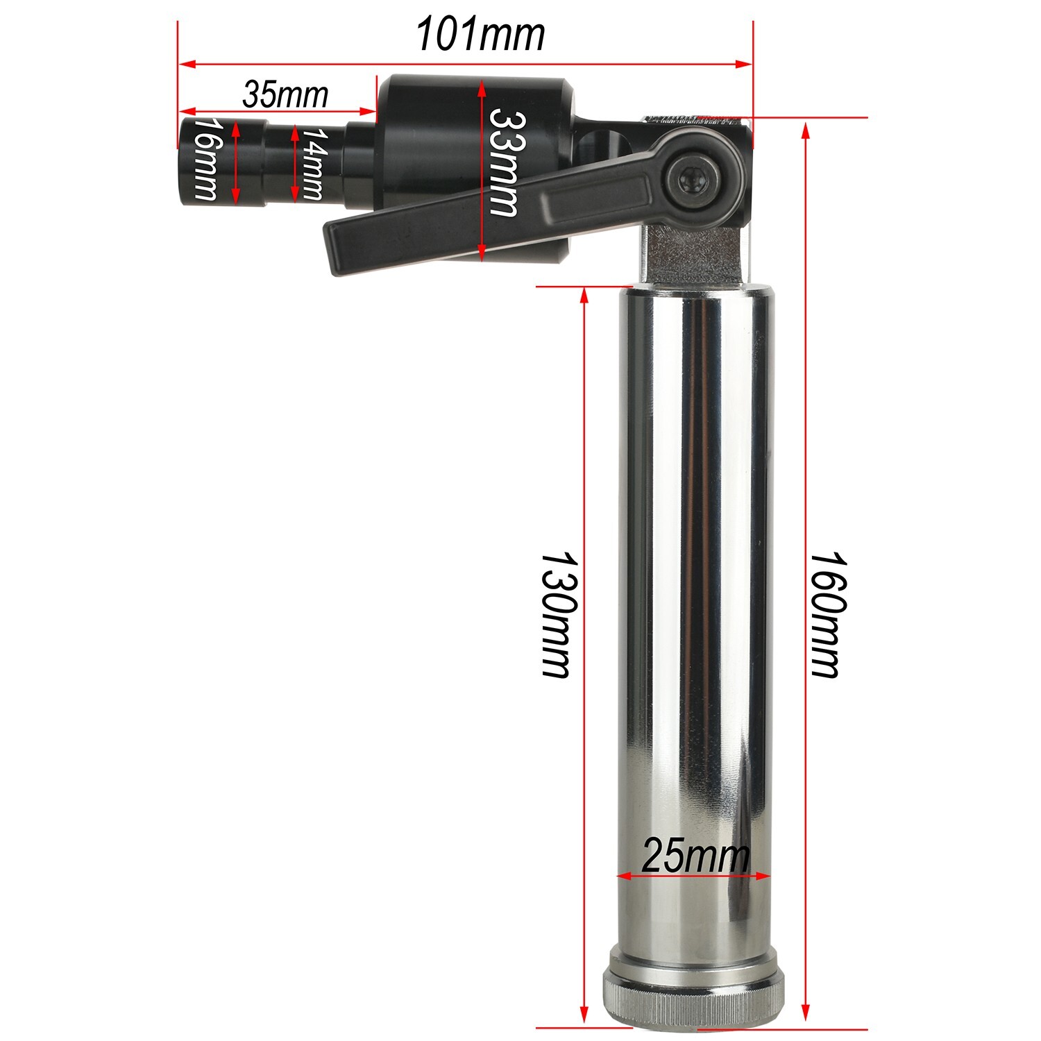 KOPPACE Stereo Microscope Bracket with 180° Adjustable Angle, 25mm Diameter Boom