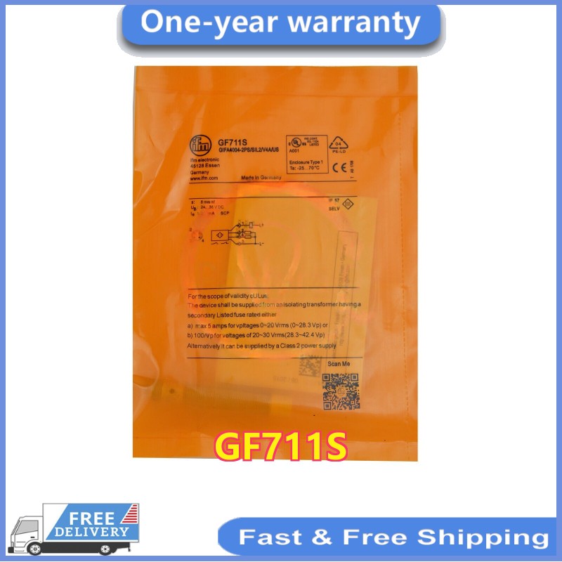 GF711S IFM Fail-Safe Inductive Sensor Threaded Type 19.2...30 DC PNP New 1PC