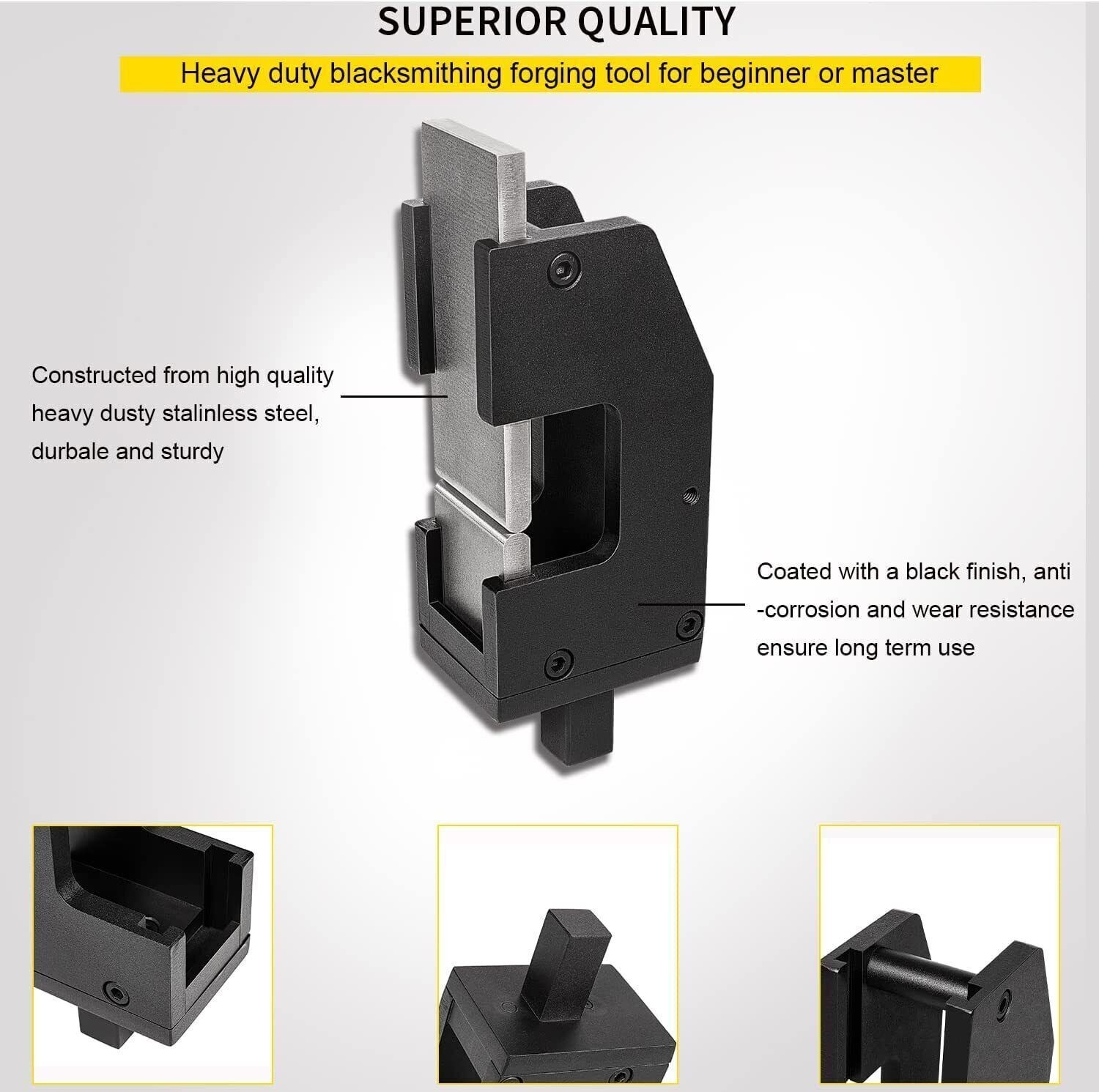 G2 Slash Fullering Tool Blacksmith Guillotine w/Flat Dies Round/Square Shoulders