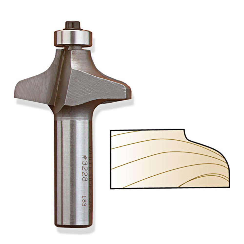 Whiteside Ogee Bit, 1/2 in. SH x 9/64 in. & 5/16 in. R