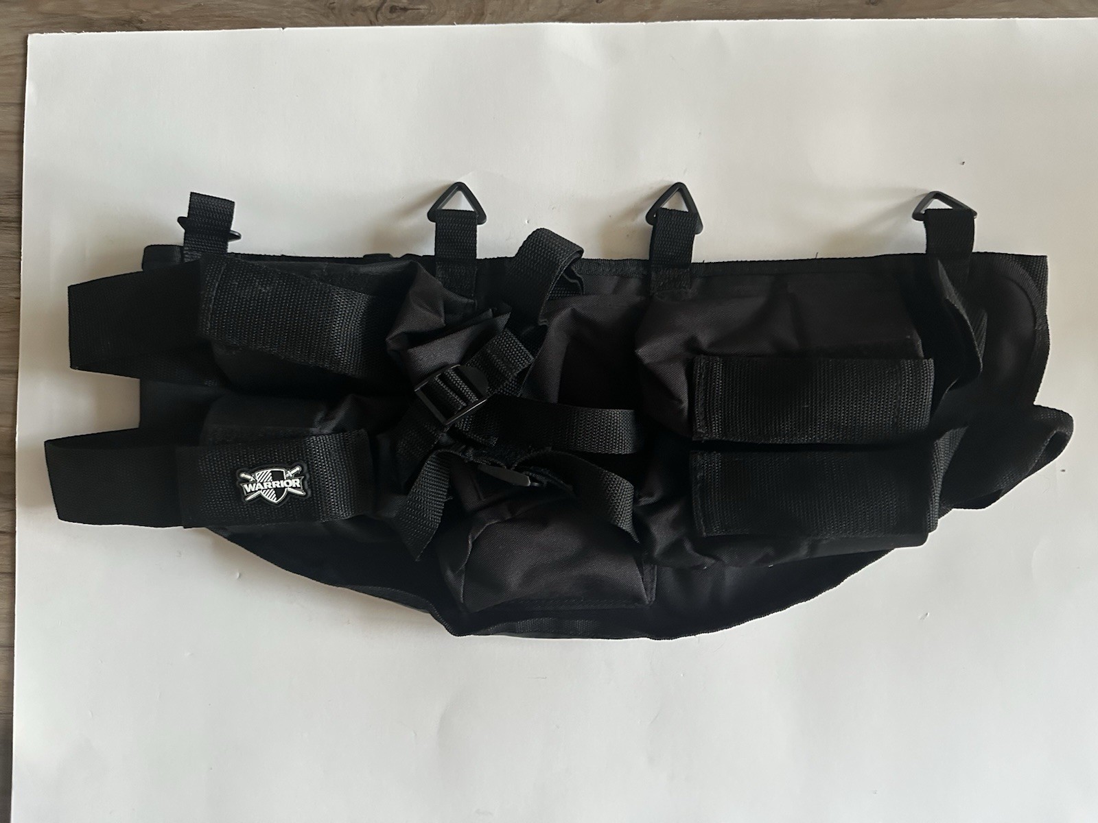 New Warrior Paintball Tactical Ammo Tube Harnest- Black Used Free Shipping