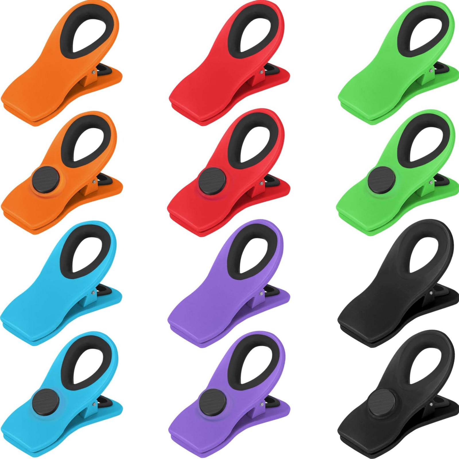 VNDUEEY 12 Pack Magnetic Chip Clips for Food Packages, Kitchen Clips with Mag...