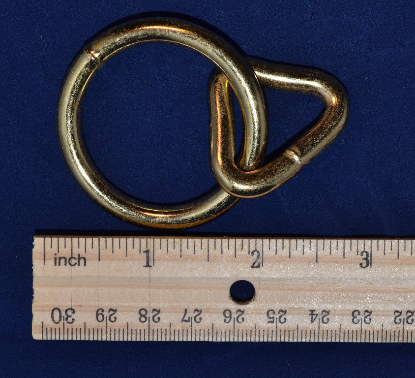 Loop & Ring - 1" Brass Plated - Pack of 24 (B14)