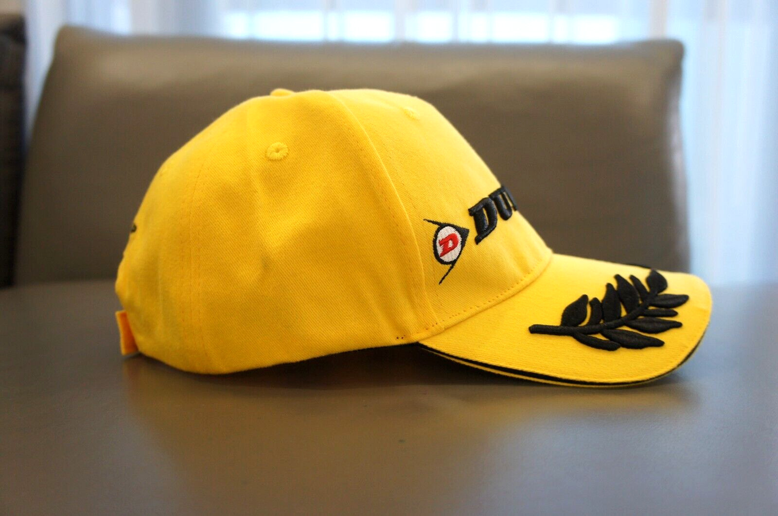 New Dunlop Tires Embroidery Yellow Adjustable Baseball Cap Hat Snapback Patch