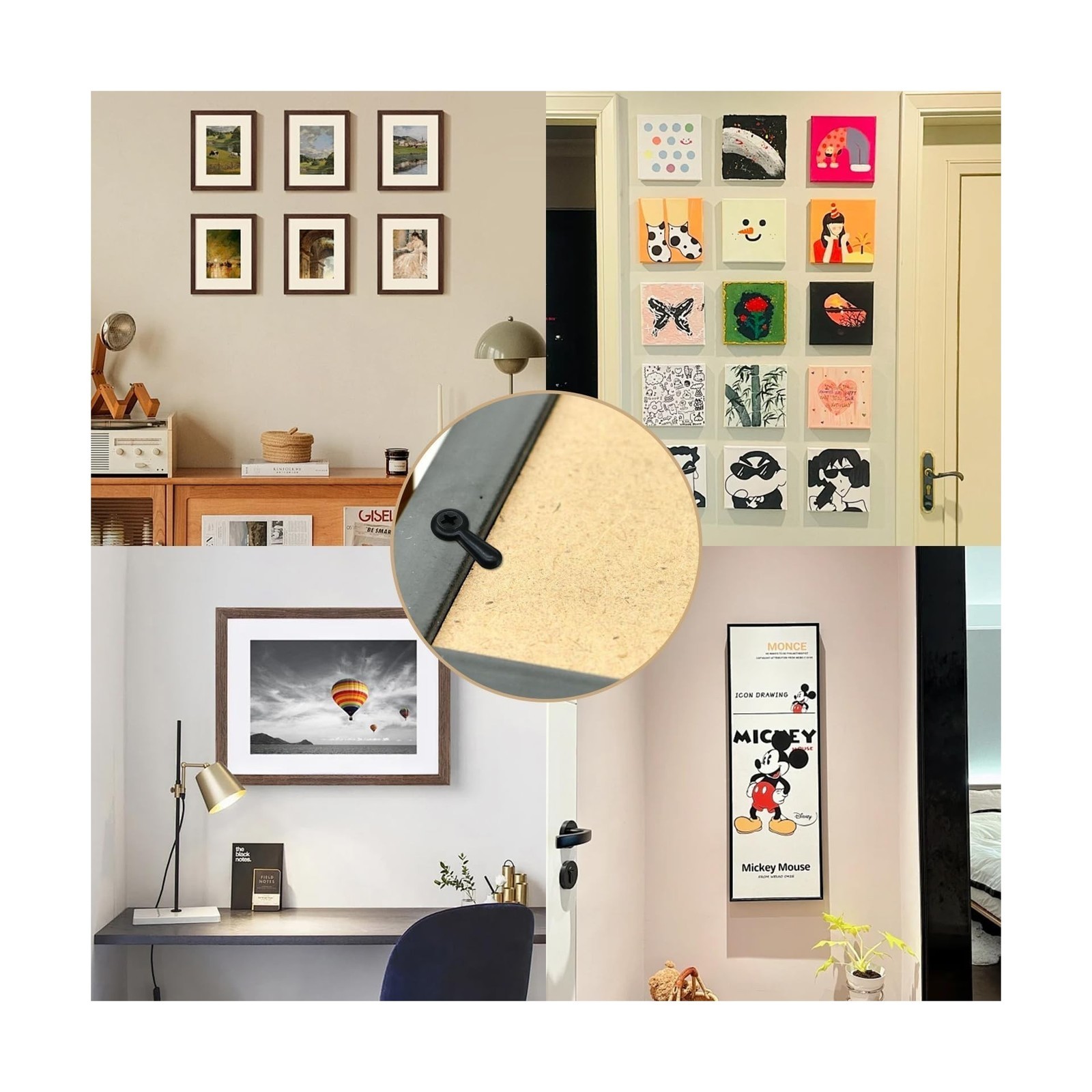 120Pcs Picture Frame Backing Clips Turn Button Screws Hardware Kit