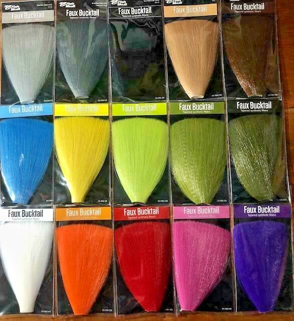 FISH SKULL FAUX BUCKTAIL. CLOUSER FLIES. U PICK COLOR. FLY TYING CRAFTS. TAPERED
