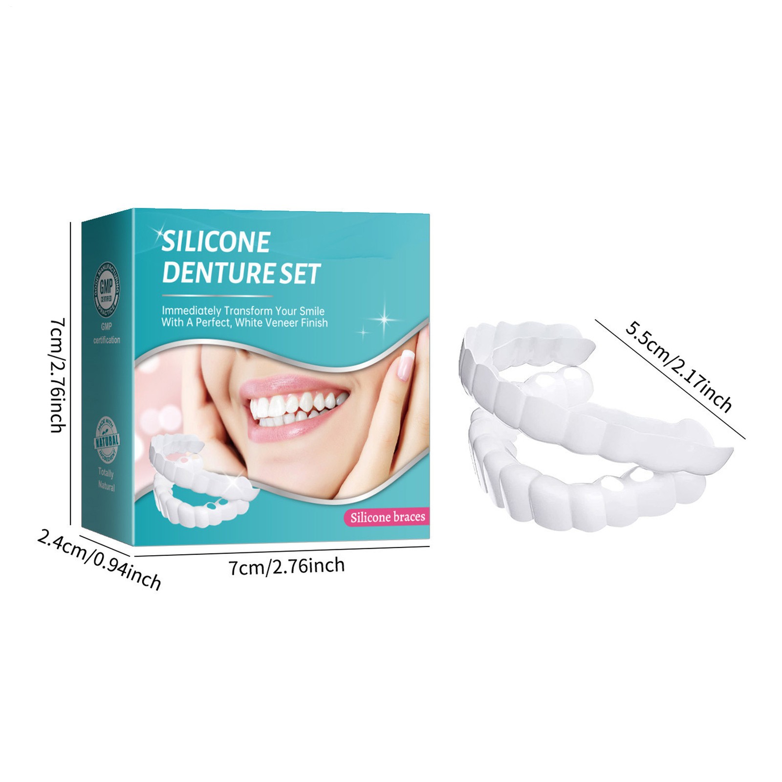 Teeth Dentures Tooth Replacement Set Upper And Lower Dentures For High Grade