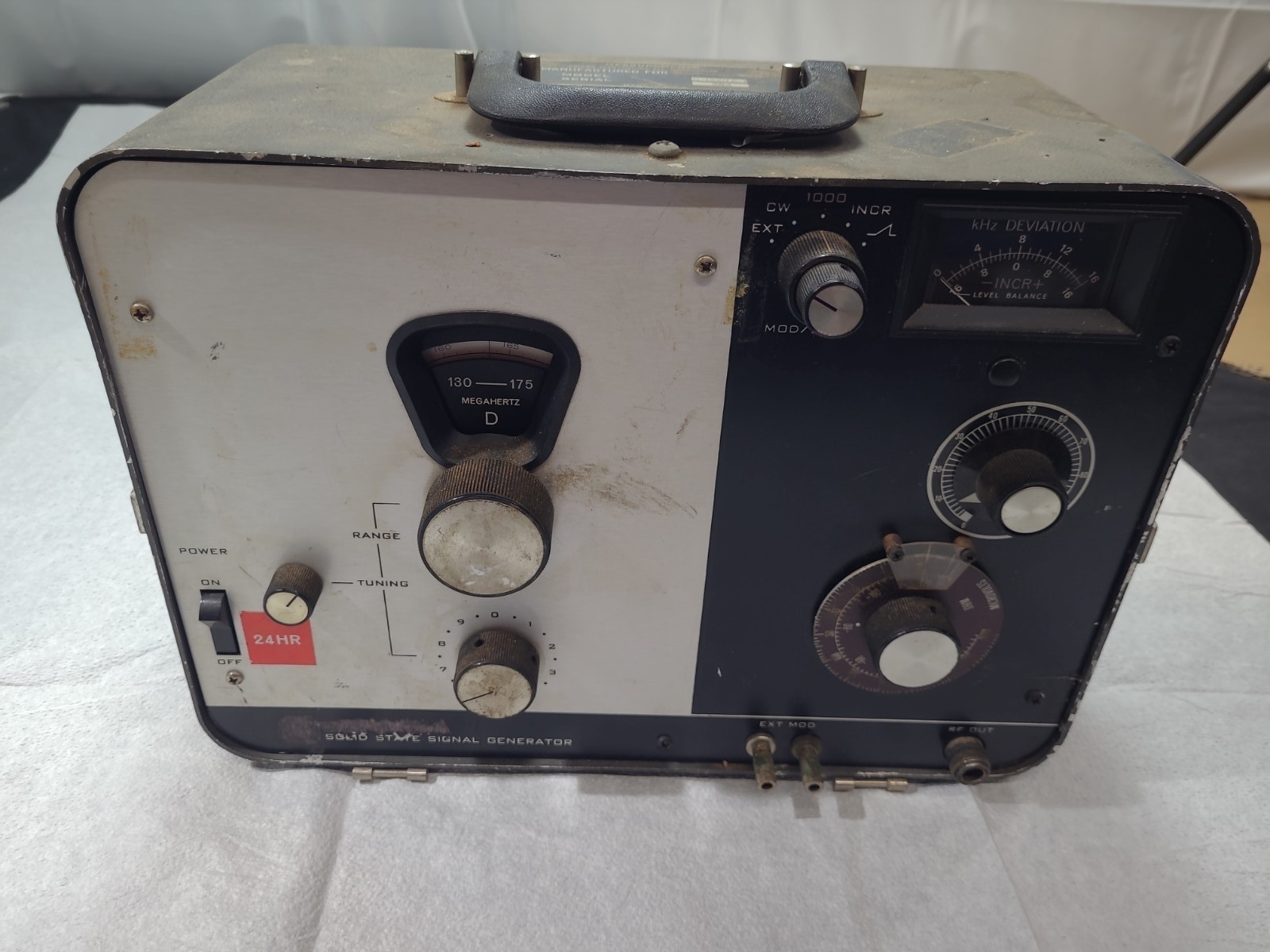 Motorola S-1320-A Vintage Solid State Signal Generator- Missing Cover