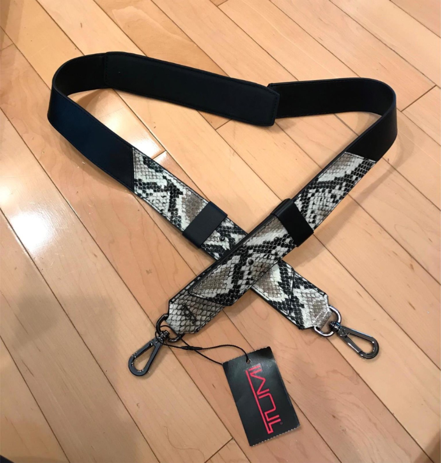 NIB Custom TUMI SHOULDER STRAP BAG REPLACEMENT NEW - FAUX SNAKE Pattern
