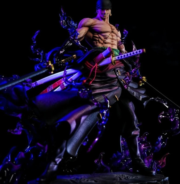 In Stock 25cm Anime One Piece Zoro Figures Sky Painting Roronoa Zoro Action Figu