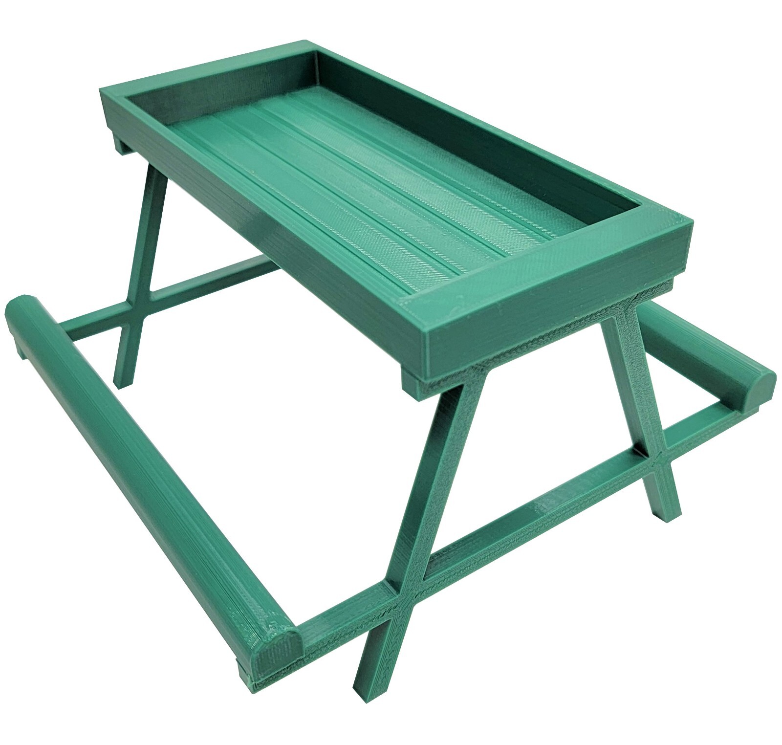 RITE FARM PRODUCTS 7 INCH LONG BABY CHICK PICNIC TABLE GREEN FEEDER CHICKNIC USA