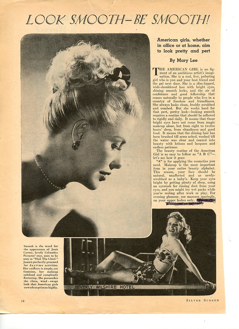 Janis Carter Magazine Photo Clipping 1 Page M7867