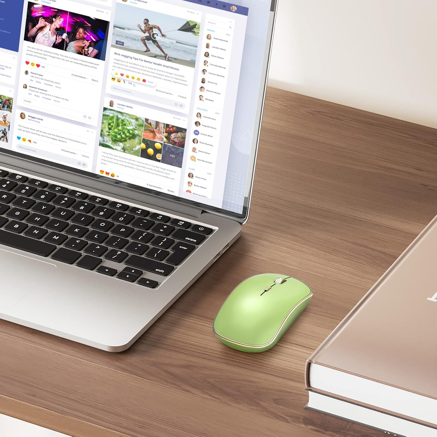 JOYACCESS J 2.4G Slim Wireless Silent Mouse - Portable Wireless Computer Mouse w
