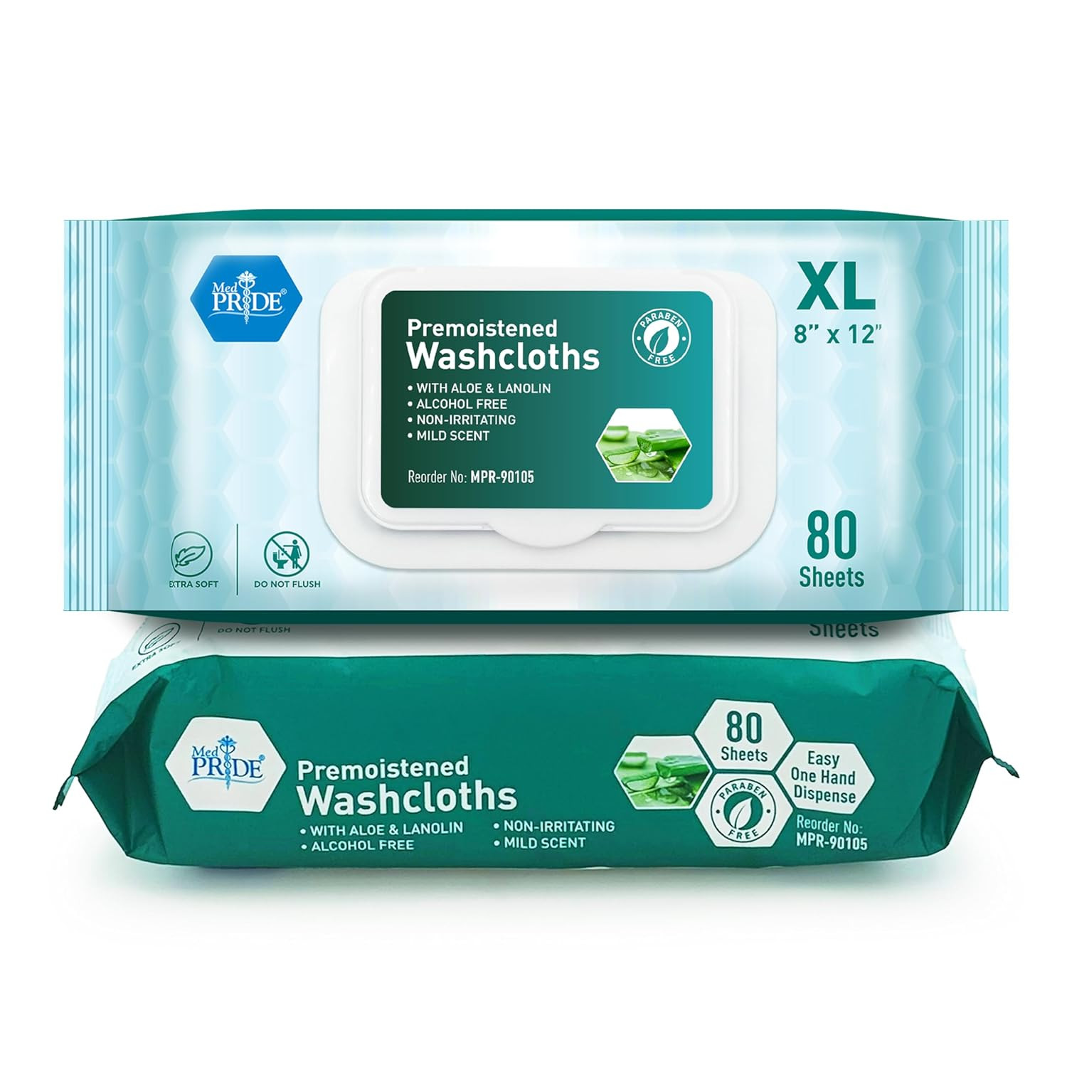 Adult Body Wipes 80 Count, Extra Soft Aloe Vera, Large Disposable Cleansing Wipe