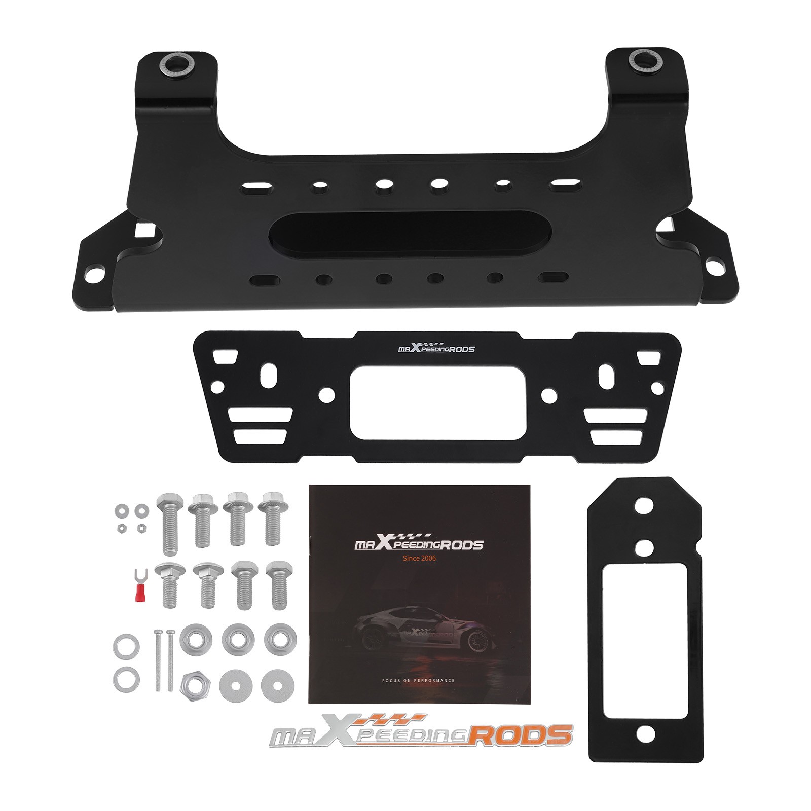Winch Mount For Ranger Pro XD Gas Diesel Crew 2019-2026 Black Heavy Duty
