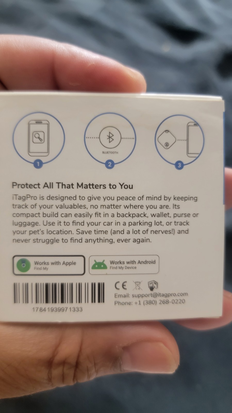 iTagPro Smart Tag Real-Time GPS Tracker Multi-Purpose, Works w/ Apple & Android