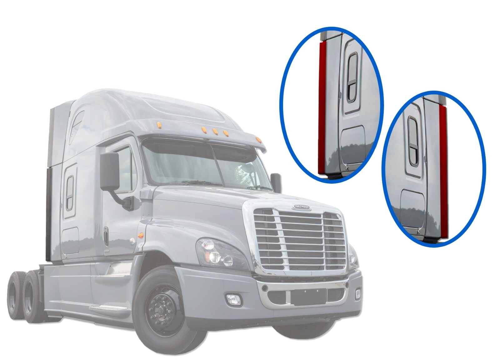 Lower Cab Fairing Extensions Set RH & LH, Freightliner Cascadia 2008-2016