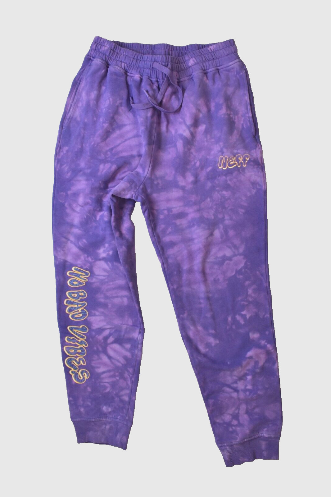 Neff Mens No Bad Vibes Purple Fleece Jogger Sweatpants NWT Medium