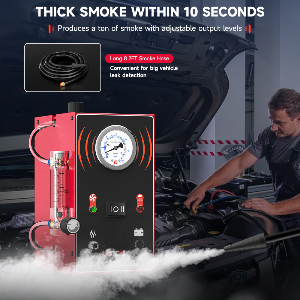 Automotive Pipe Leak Detector EVAP Smoke Machine Tester Kit Build-in Air Pump