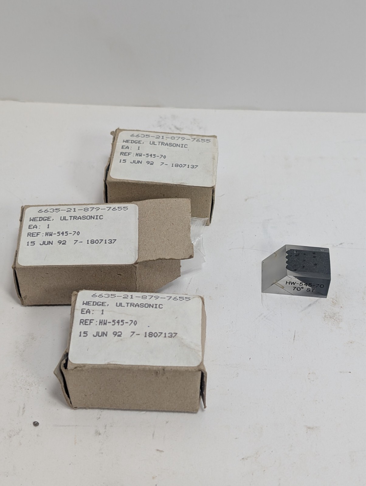 3X Harisonic Ultrasonic Wedges HW-545-70 70 Degree ST NSN 6635-21-879-7655