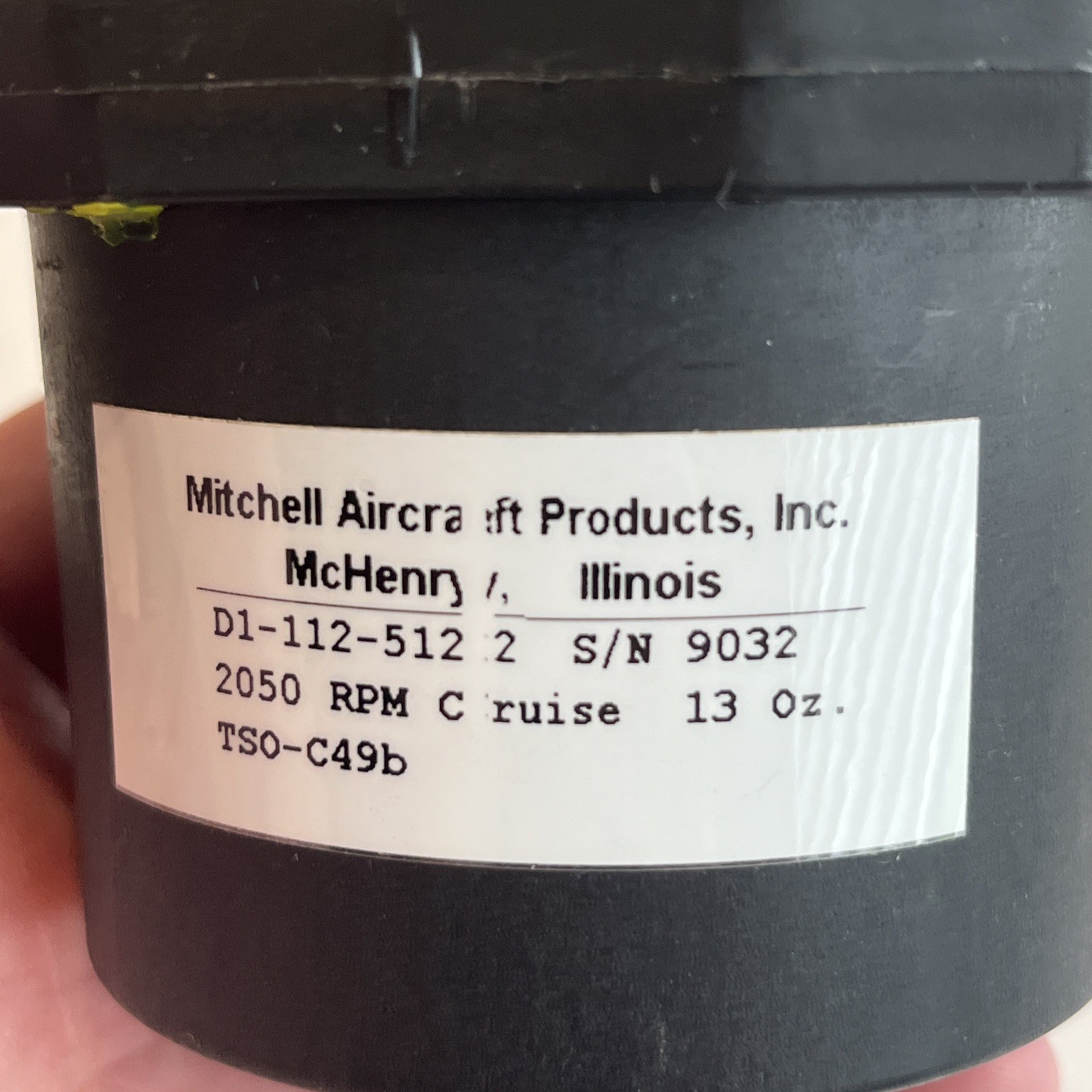 MITCHELL MECHANICAL RECORDING TACHOMETER P/N D1-112-512