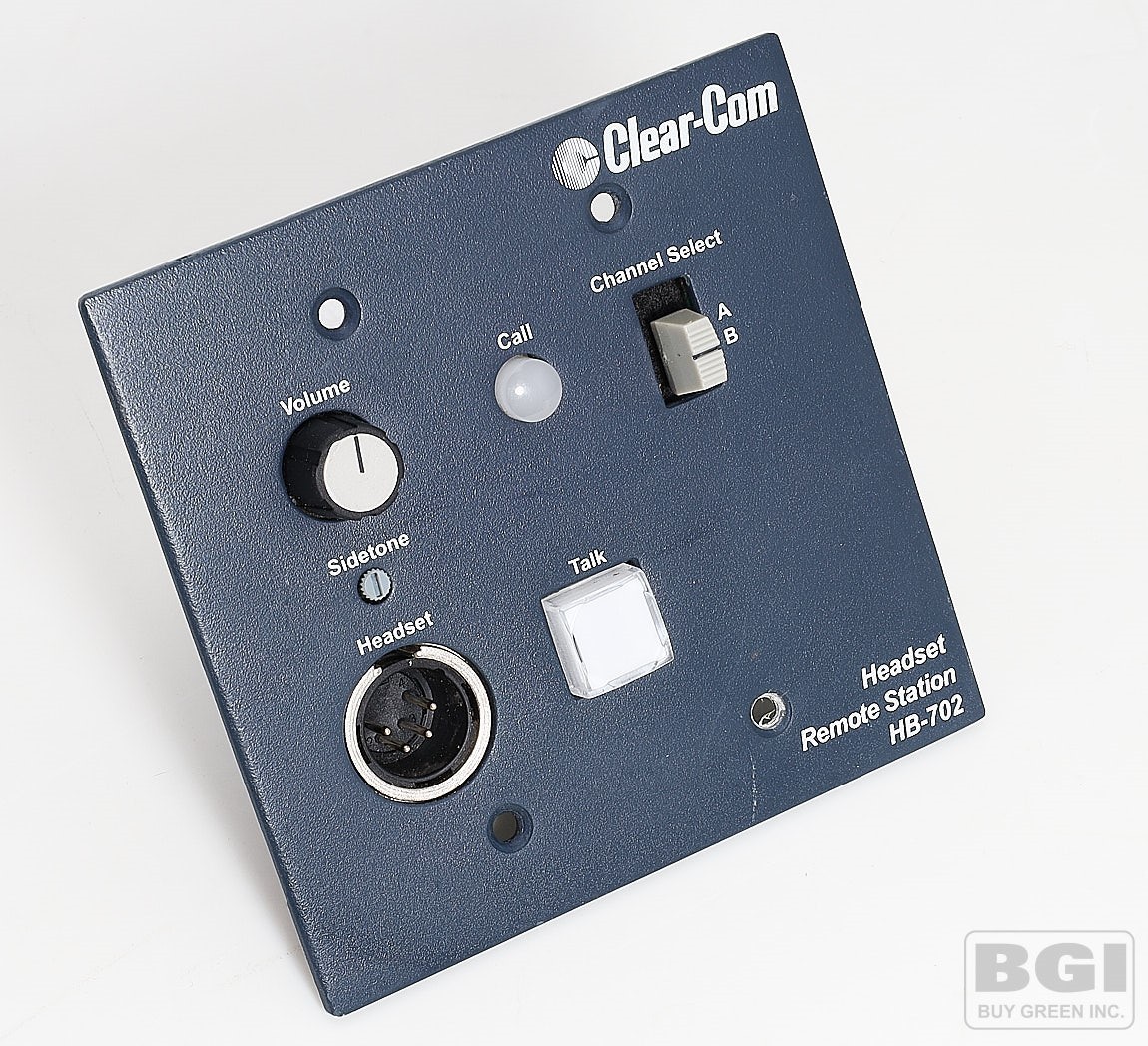 New ClearCom Encore 2-Channel ntercom Headset Remote Station HB-702 Face Panel