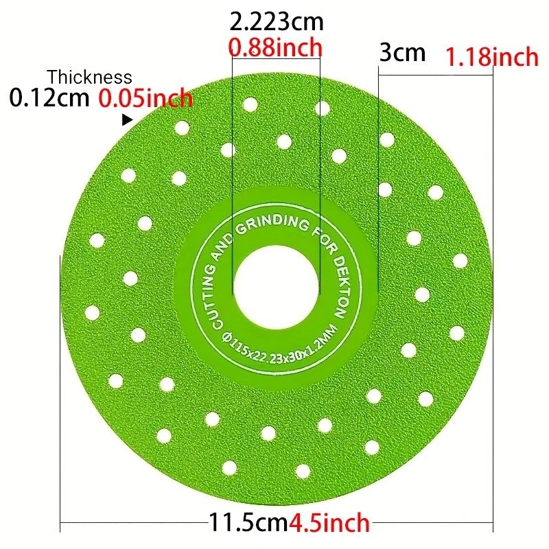 3PCS Rock Plate Flat Grinding Blade Tile Chamfering Cutting Sanding Blade Tool.
