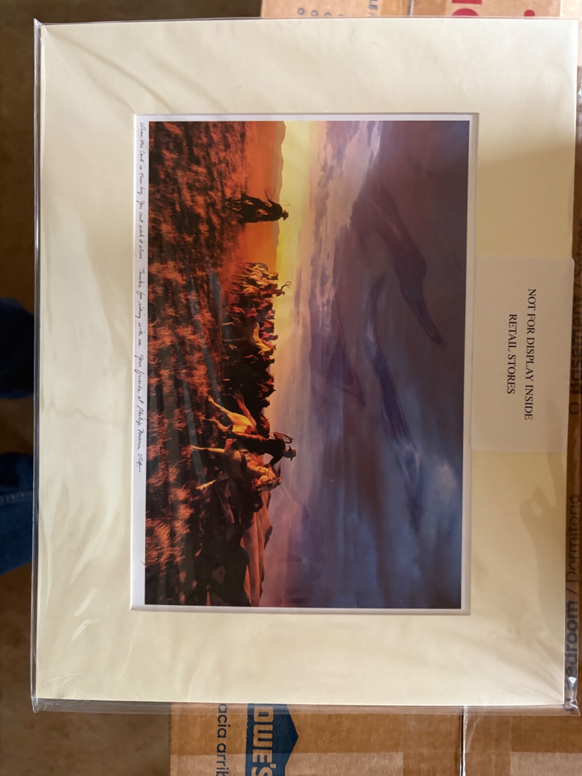 Marlboro Man Cigarettes  Picture Cowboy on horse Wall Art