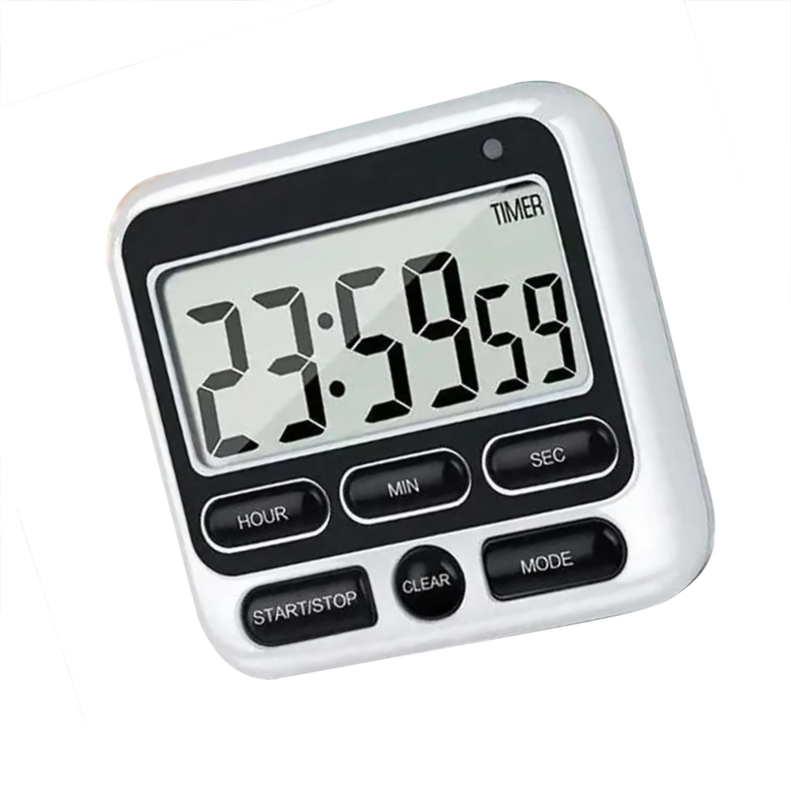 Digital Kitchen Timer Fast Forward Countdown 1 Sec to 24H Magnetic Back Stand