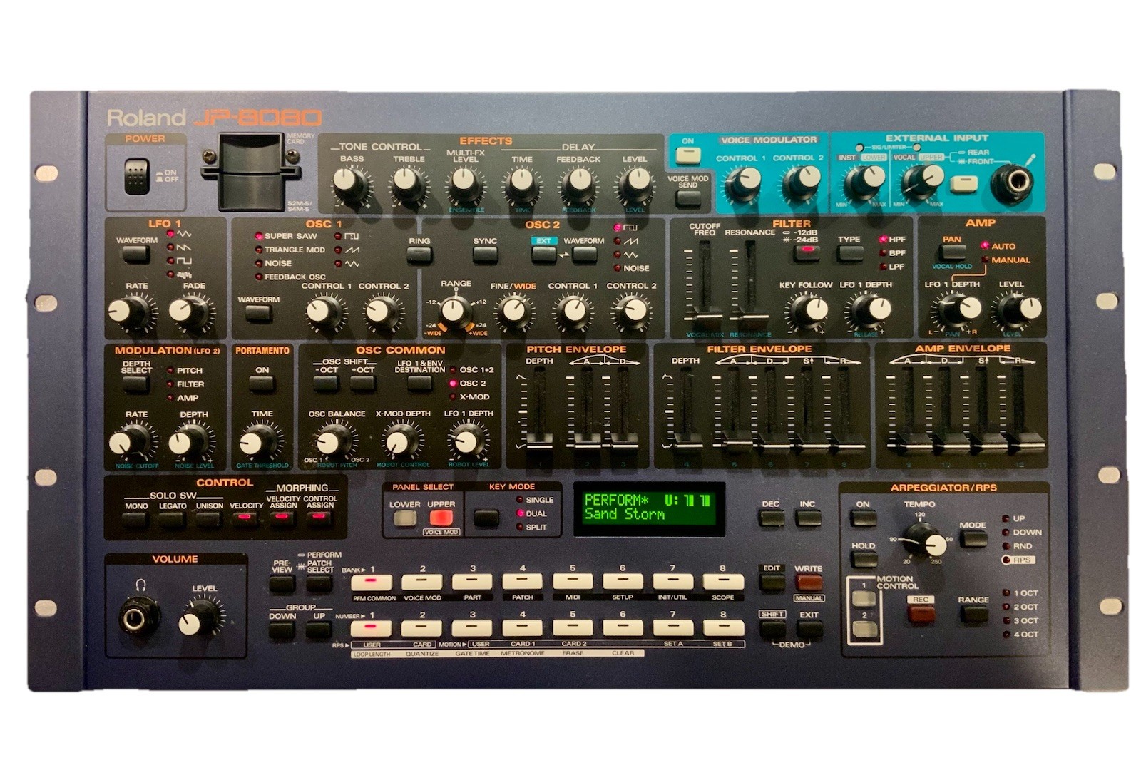 Roland JP-8080 Analog Modeling Rack Synthesizer + Memory Card + Cover. [MINT-]
