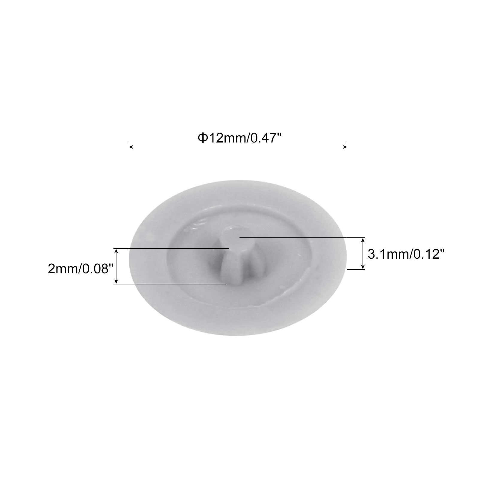 100Pcs, Screw Cap Covers 12mm Plastic Screw Decorative Caps Light Gray