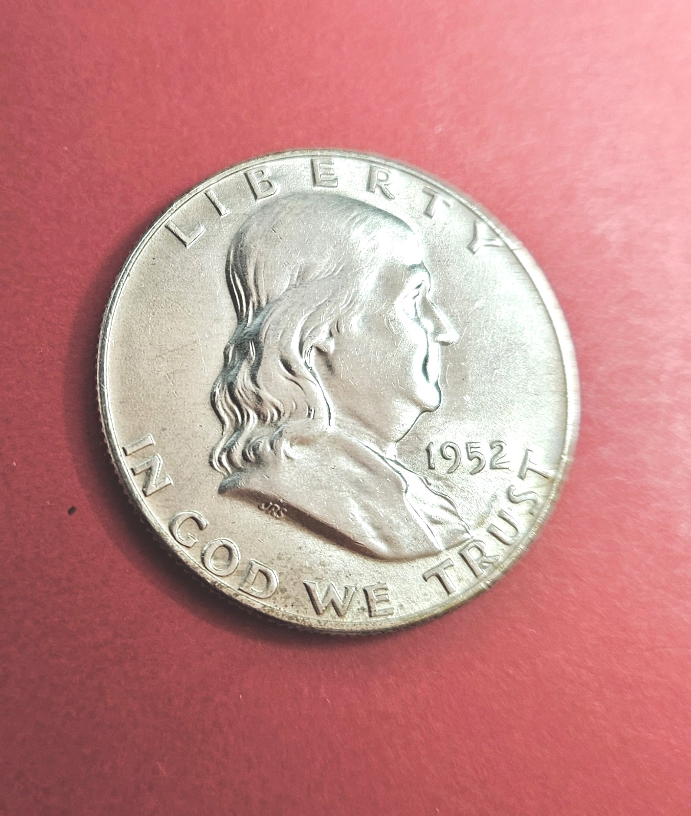 1952 D Franklin Silver Half Dollar.AU. 90% Silver.