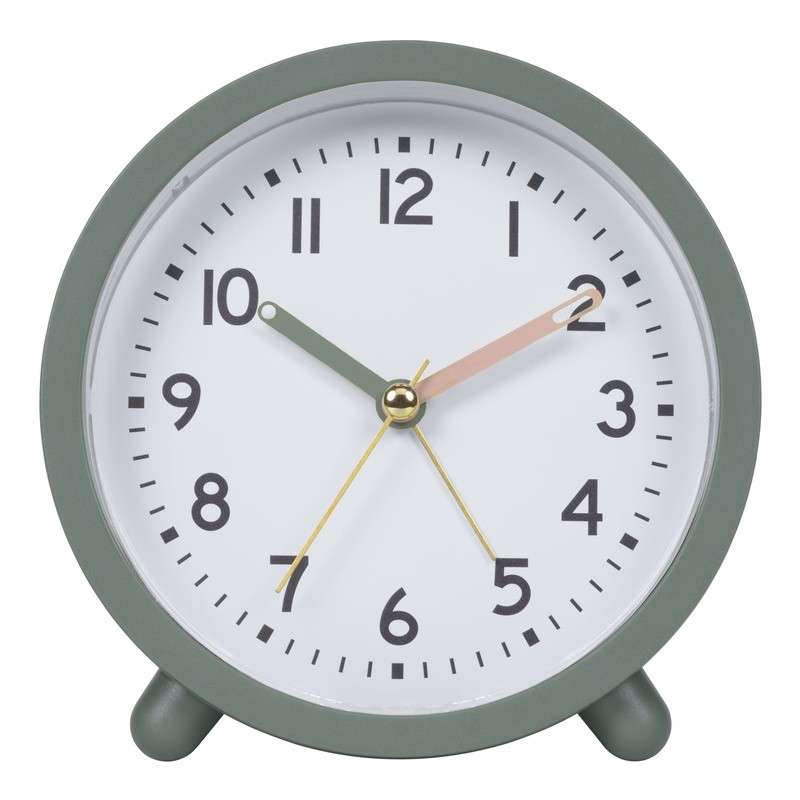 Analog Alarm Clock Battery Powered Snooze Function Quartz Movement W/ Backlight