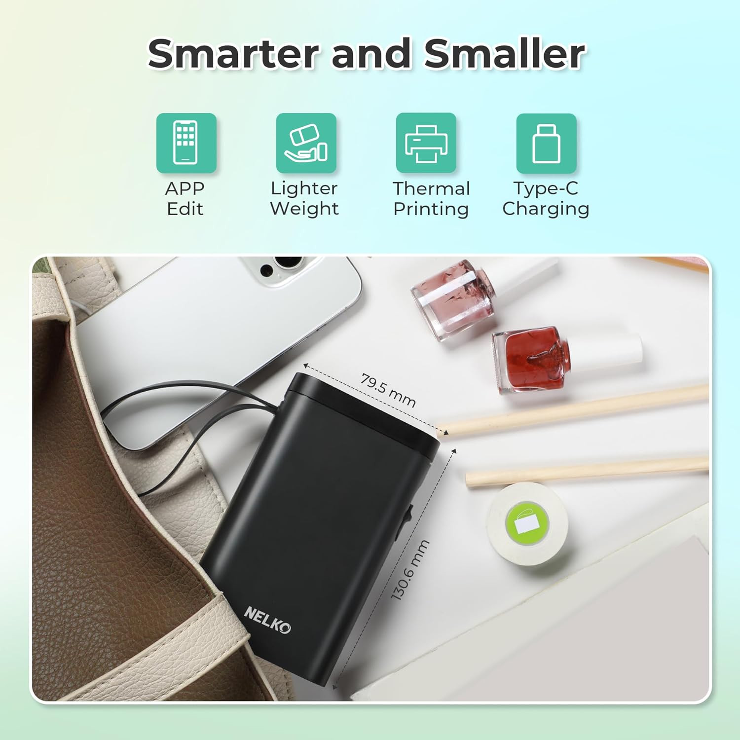 Label Maker Machine with Tape, P21 Bluetooth Label Printer with 3 Tapes & Case,