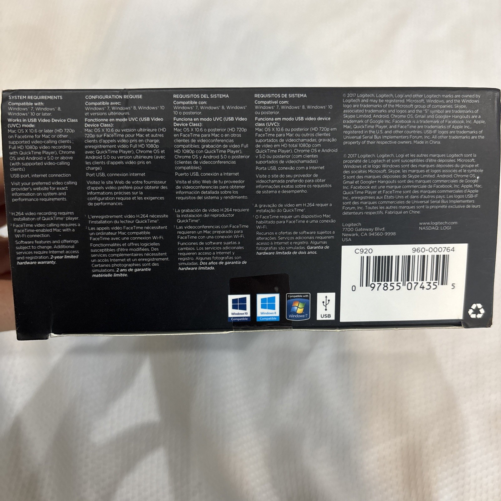 Logitech C920 (960-000764) HD Pro Webcam - Black