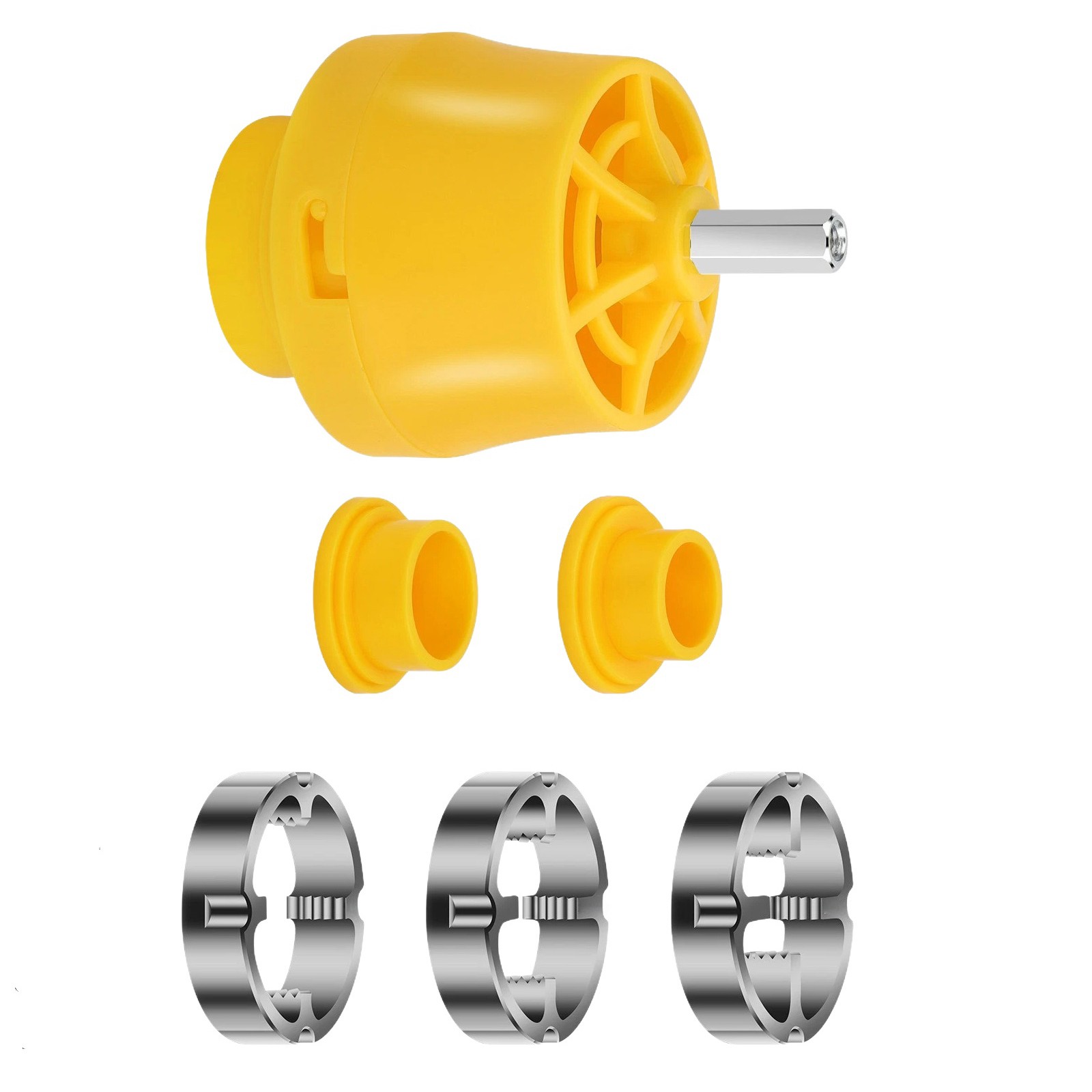 Professional PVC Thread Maker Tool Pipe Threader Plumbing Tool with 3 Dies