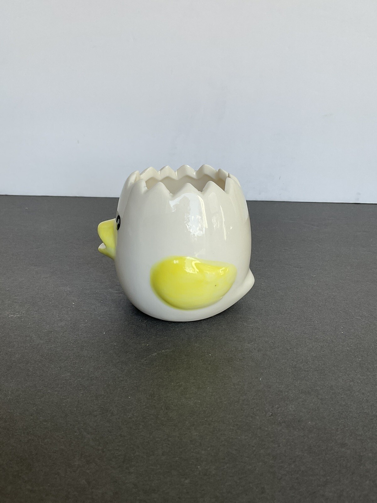 ADORABLE CERAMIC CRACKED EGG CHICK SUCCULENT/FLOWER PLANTER