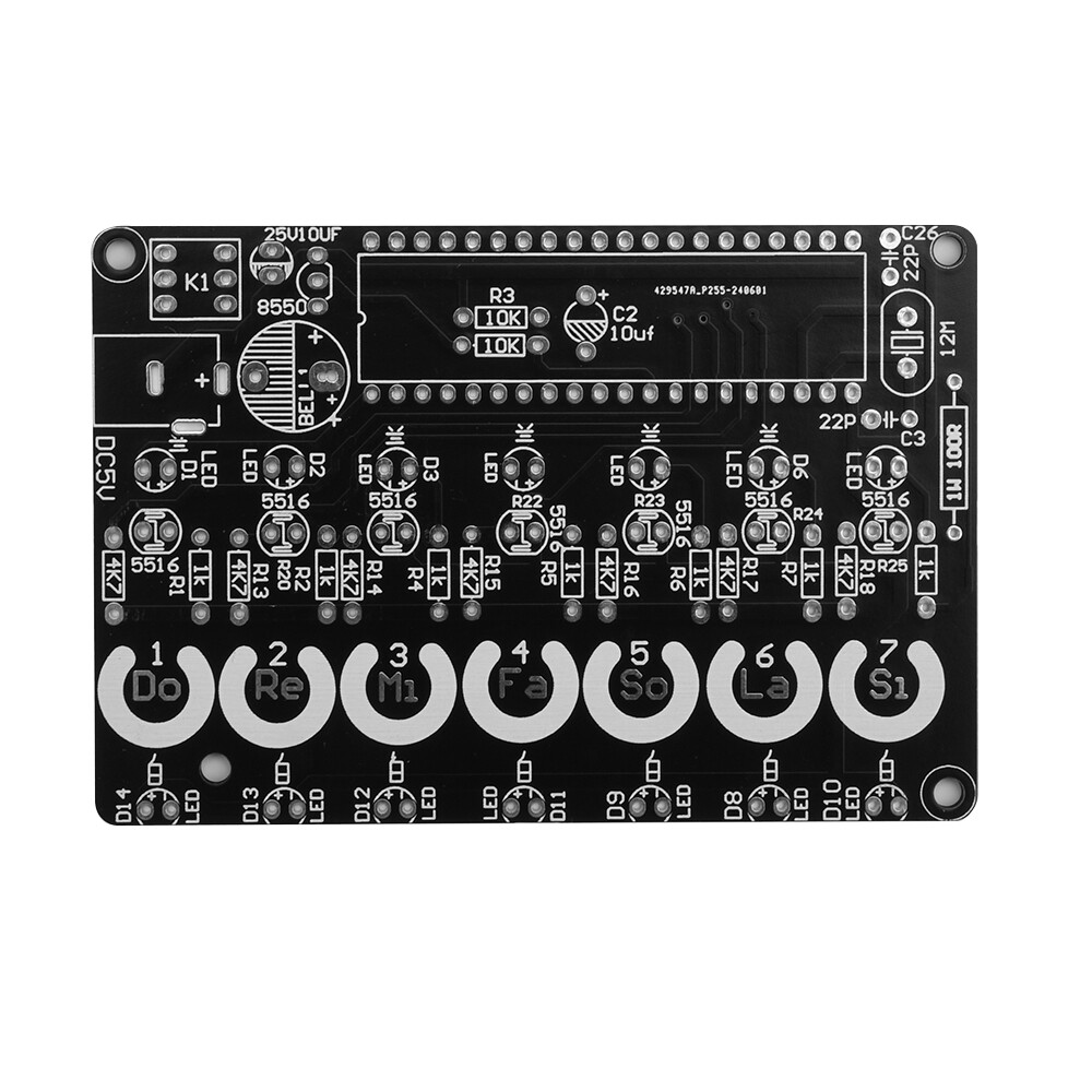 51 Microcontroller Stringless Optoelectronic Piano DIY Keyless Qin Welding Kits