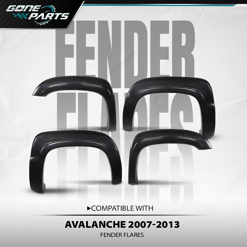 Full Set Paintable Fender Flares Fit For 2007-2013 Chevrolet Avalanche