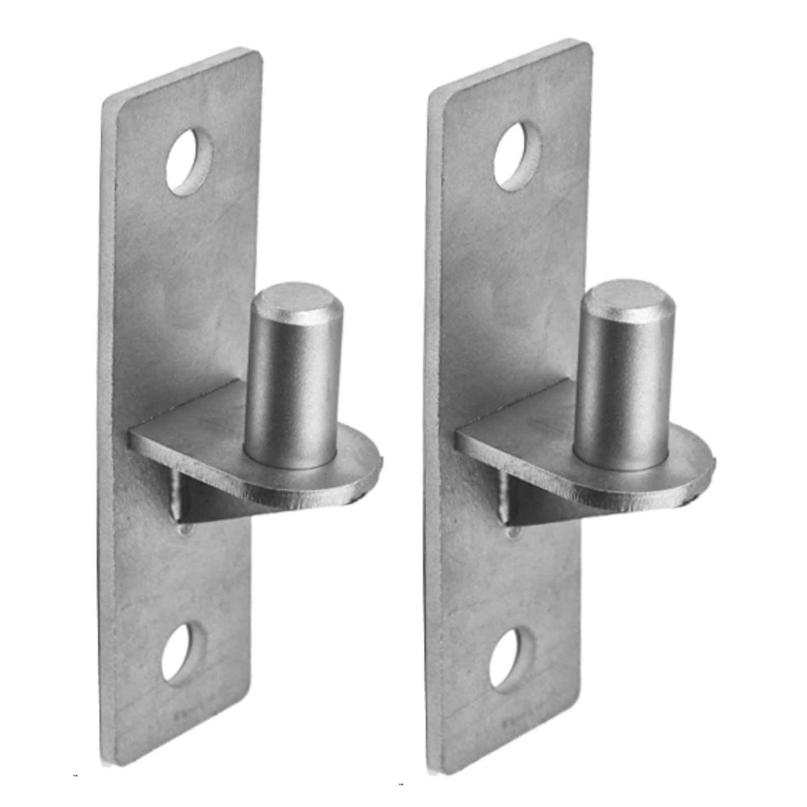 Wall Mount Flat Back Gate Hinges, 2 Pack, Wood Fence Link 5/8", Silver