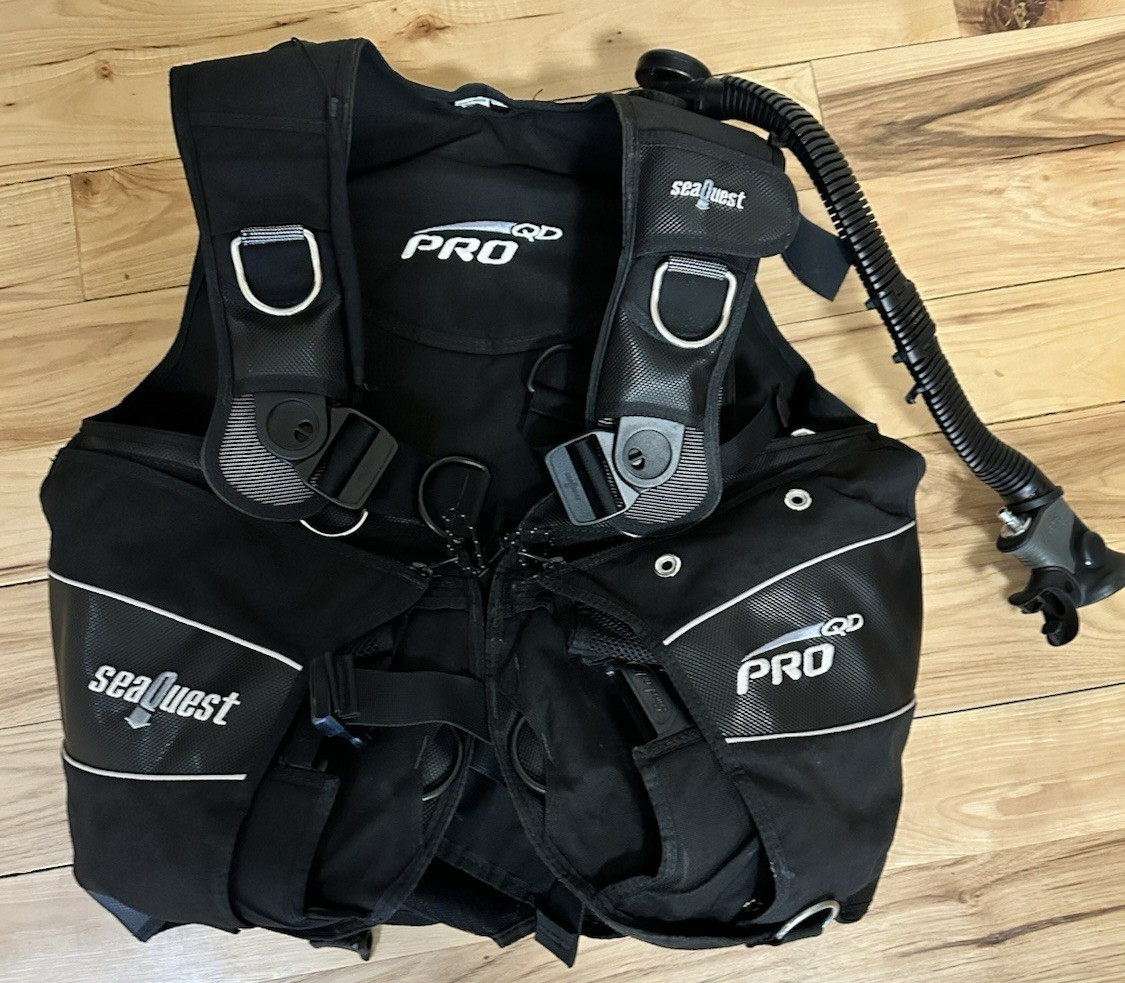 Sea Quest Pro QD Scuba Diving BCD Buoyancy Compensator Jacket Size L for Scuba