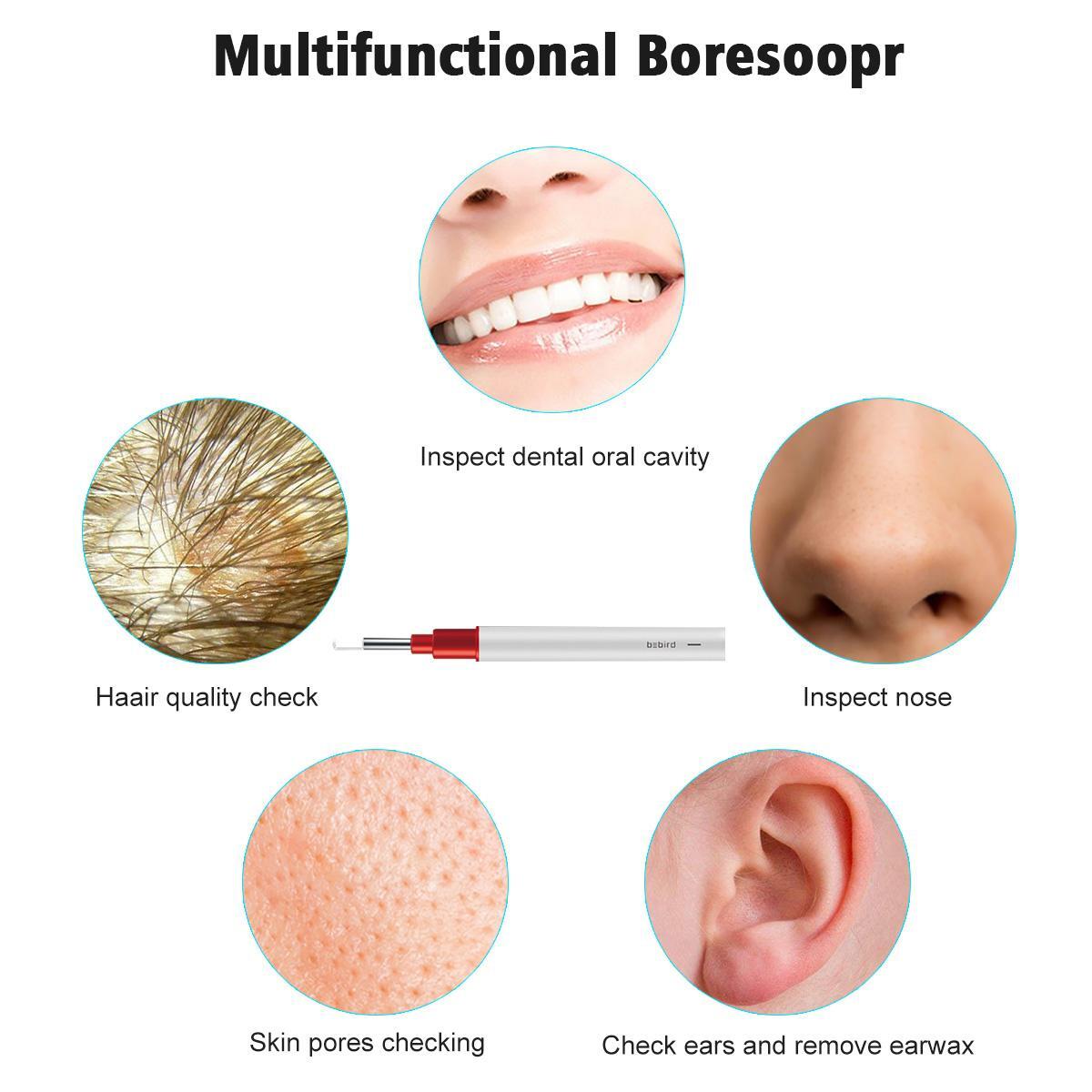 Smart Ear Spoon 1080P WIFI 2MP 3.9mm Wireless Endoscope Multifunctional Camera