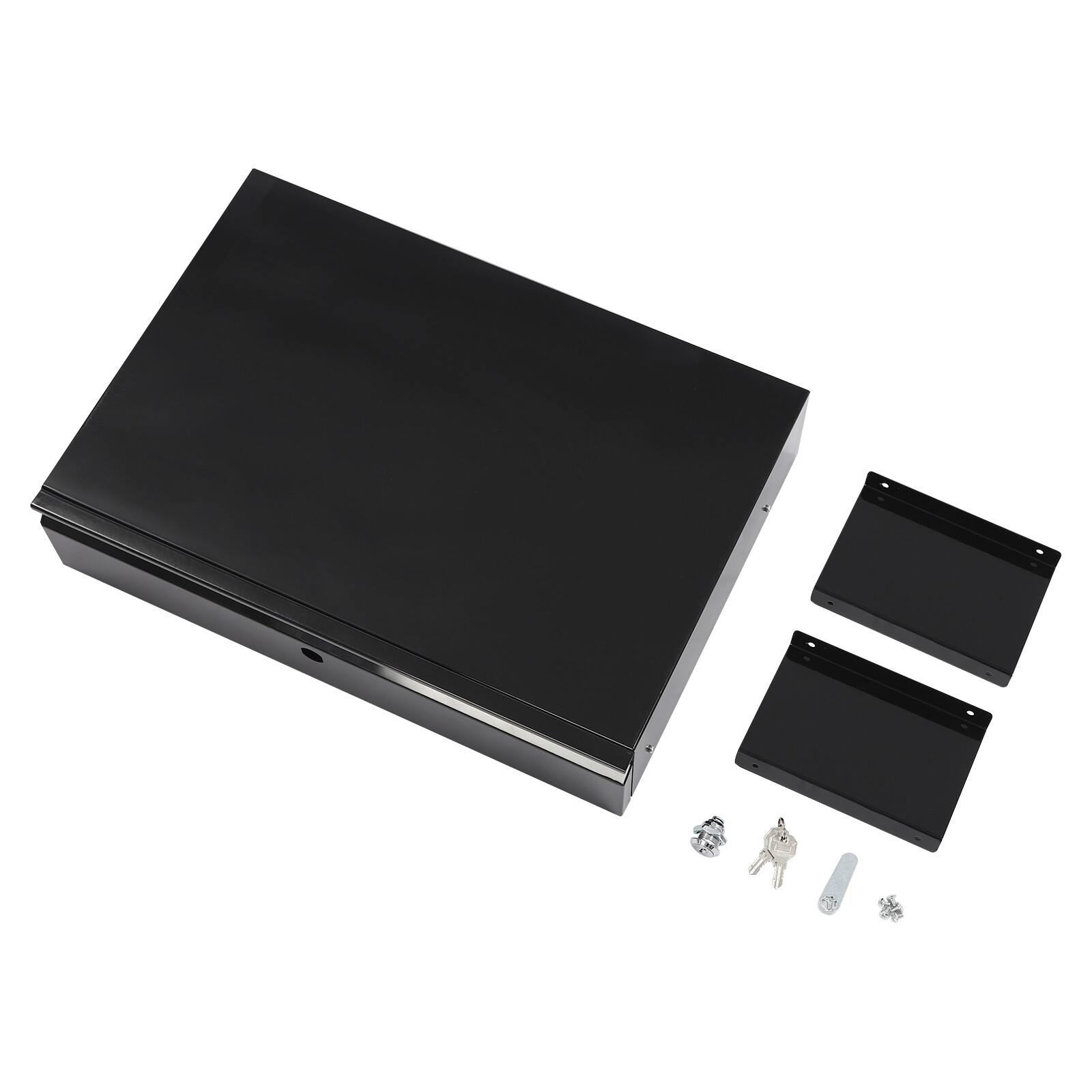 Under-Desk Slide-Out Lockable Drawer Black 45 × 31 × 9.9 cm