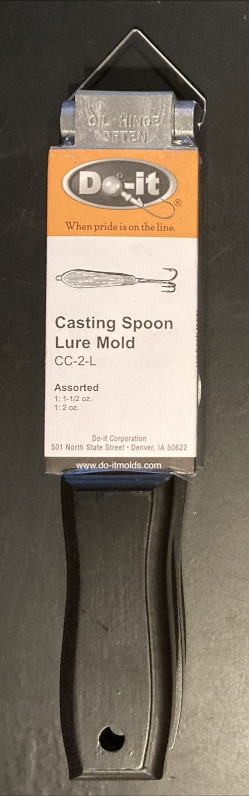 3178 New Do It Casting Spoon Lure Mold Makes 1 1/2 oz & 2 oz sizes NEW