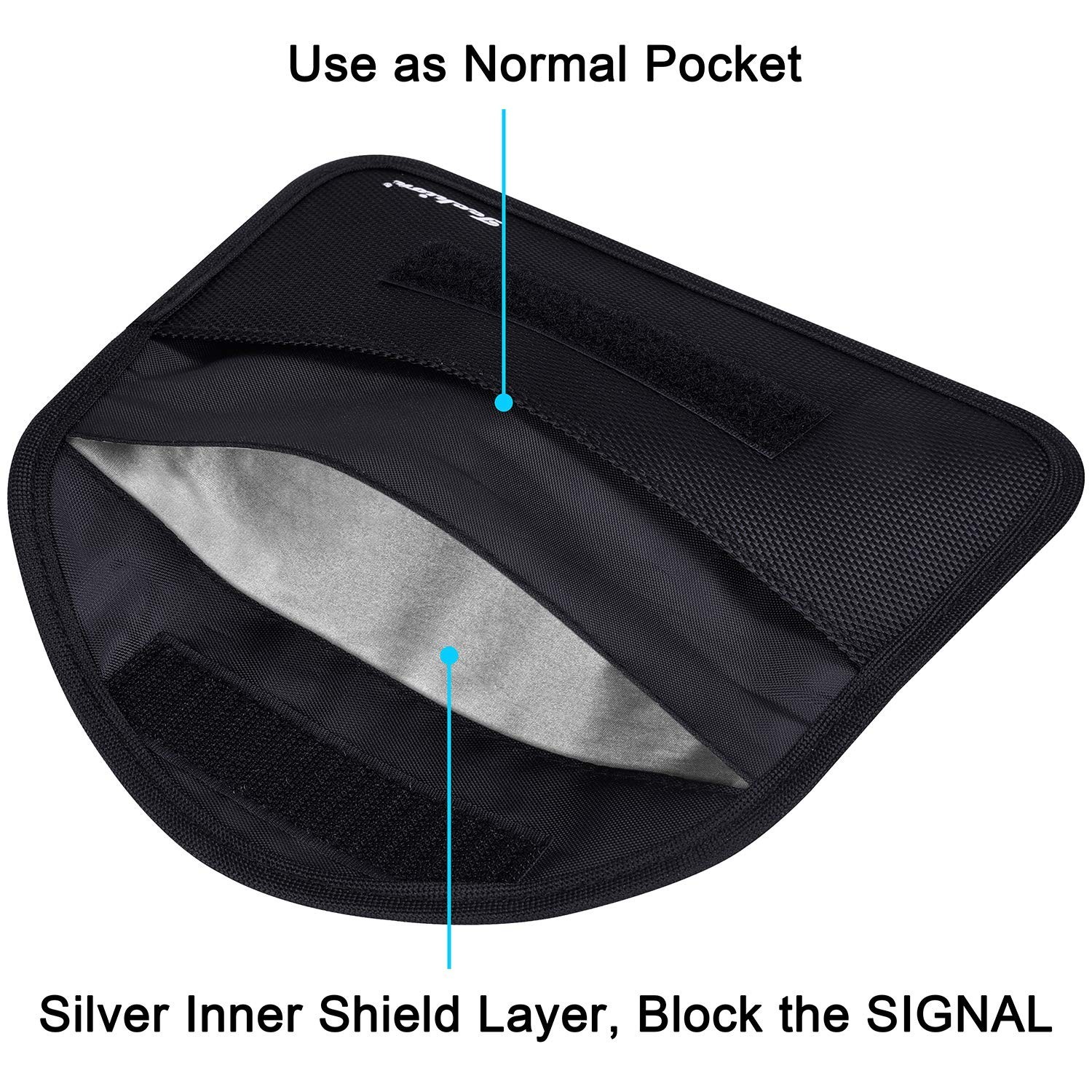 Signal Blocking Bag, RFID Faraday Bag Shield Pouch Wallet Case for Cell Phone...