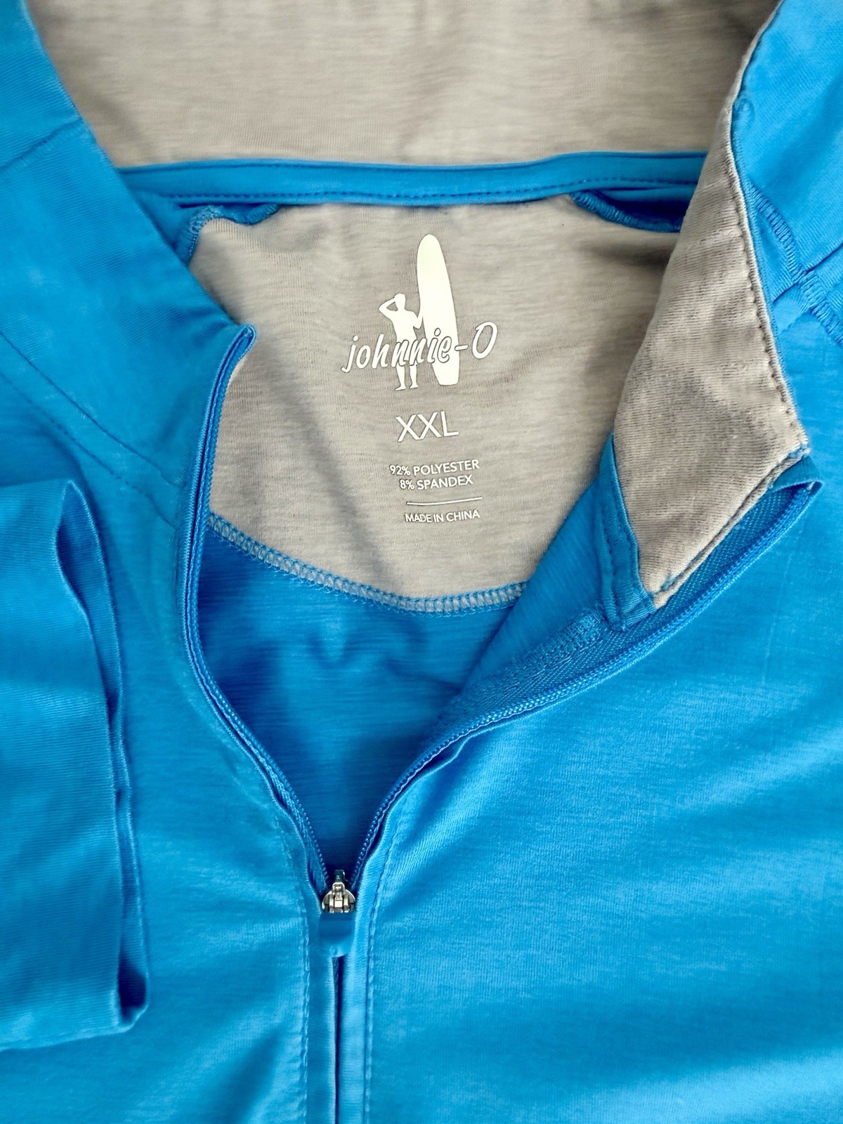 Johnnie-O Quarter Zip Pullover Mens 2XL Blue Stretch Golf Performance Blue Shirt
