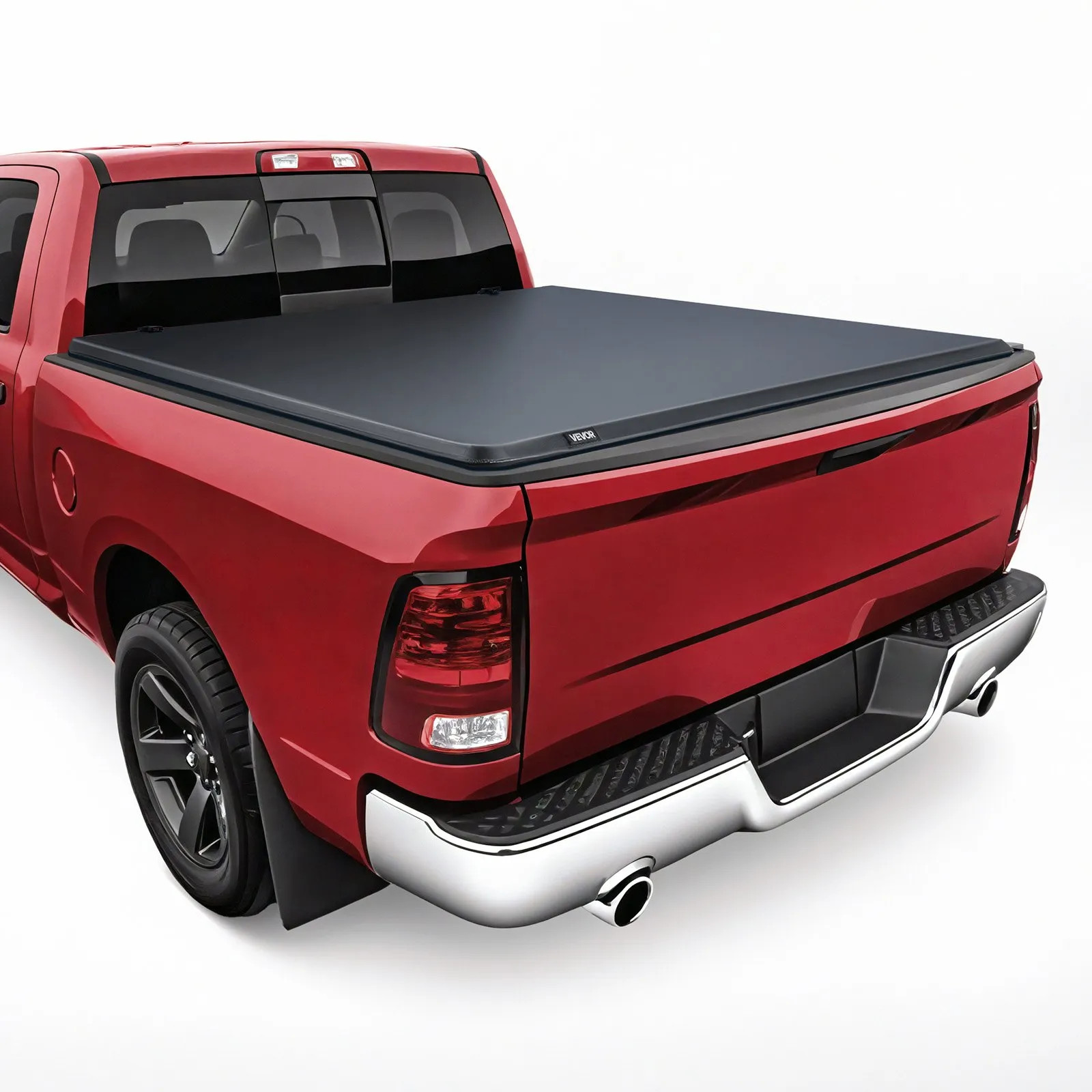 Soft Roll-Up Truck Bed Tonneau Cover for Ram 1500/2500/3500 6.4ft Bed