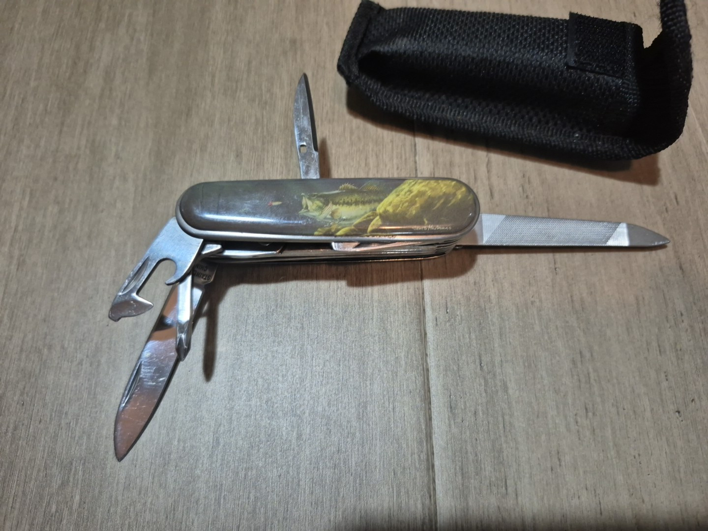 Vintage James Hartman Multi Tool Knife-14 Tools-Fishing-Hunting-Hiking w case